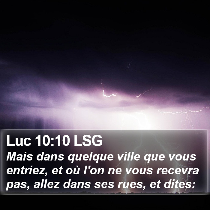 Luc 10:10 LSG Bible Study