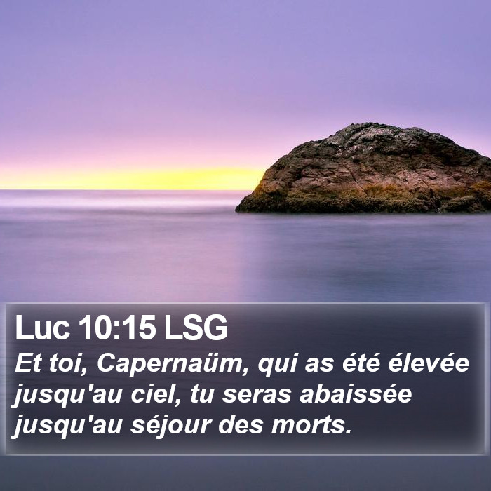 Luc 10:15 LSG Bible Study