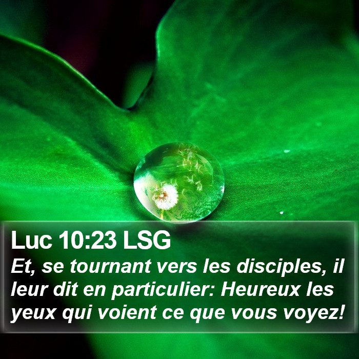 Luc 10:23 LSG Bible Study