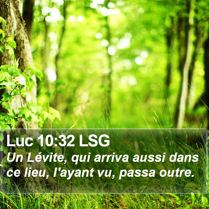 Luc 10:32 LSG Bible Study