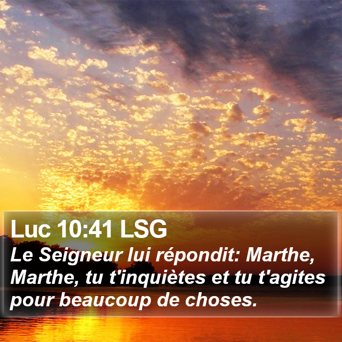 Luc 10:41 LSG Bible Study