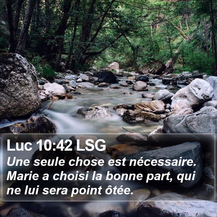 Luc 10:42 LSG Bible Study