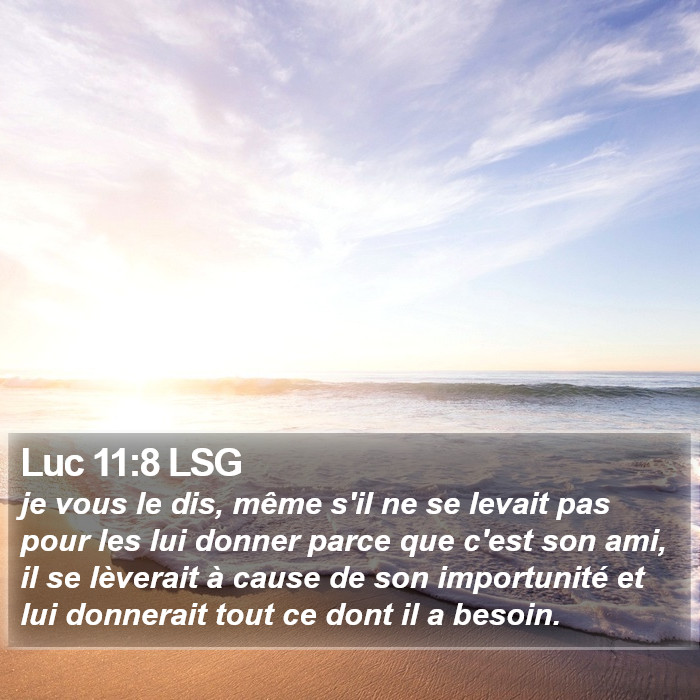 Luc 11:8 LSG Bible Study