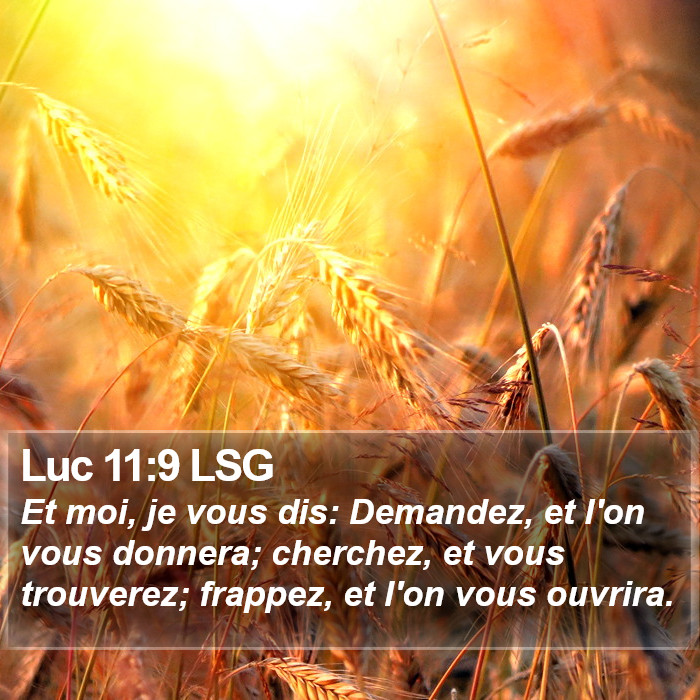 Luc 11:9 LSG Bible Study