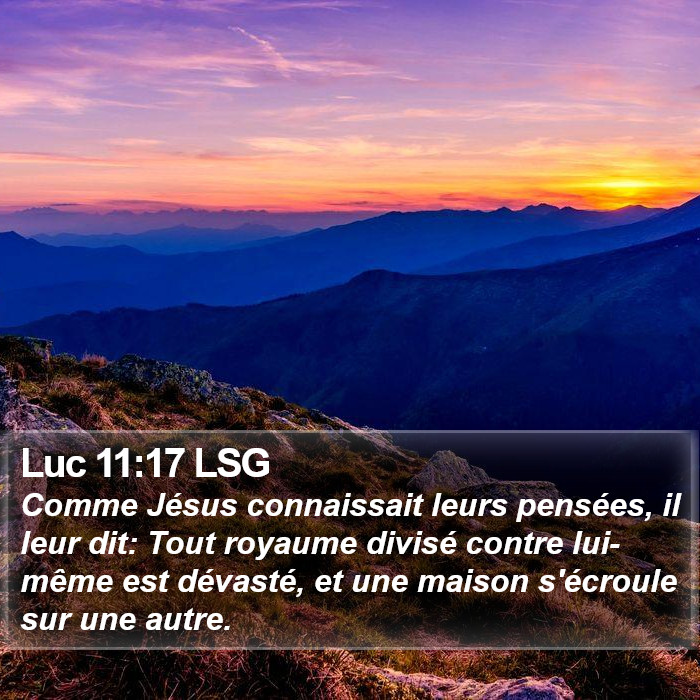 Luc 11:17 LSG Bible Study