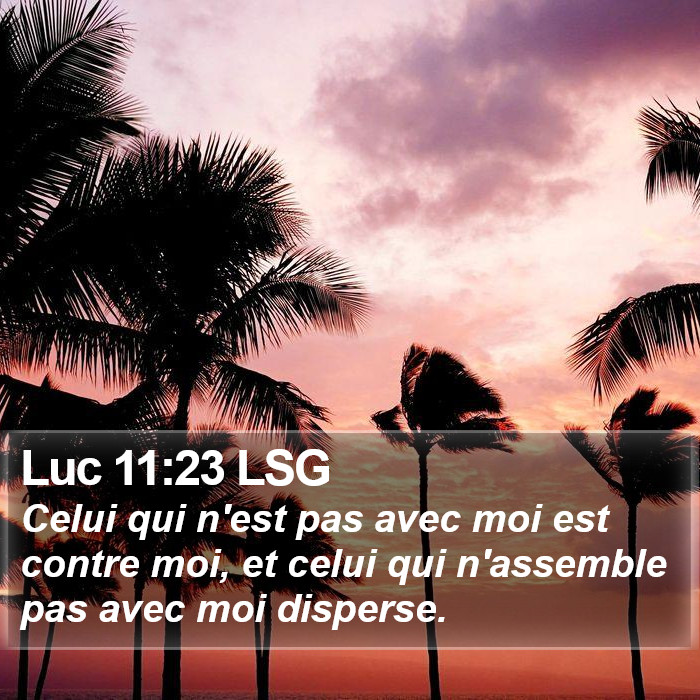 Luc 11:23 LSG Bible Study