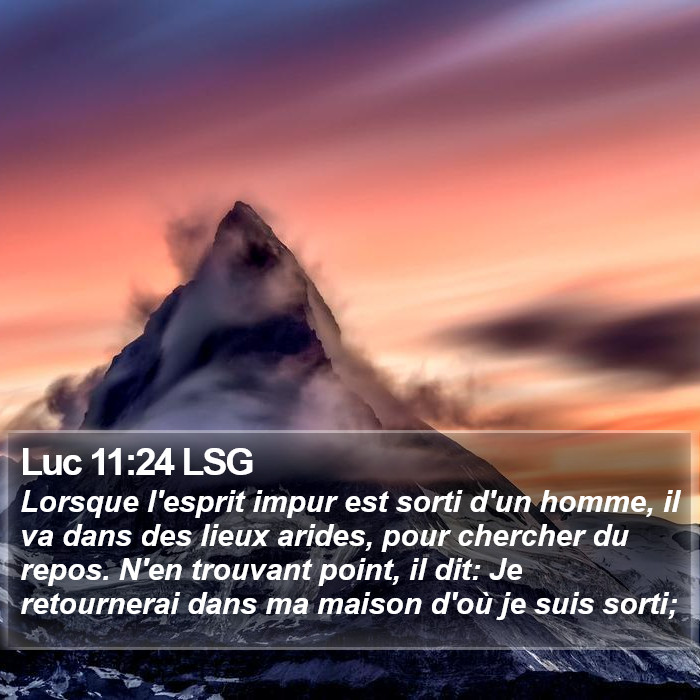 Luc 11:24 LSG Bible Study