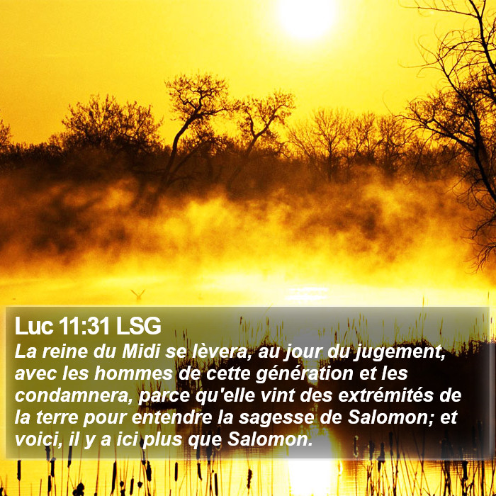 Luc 11:31 LSG Bible Study