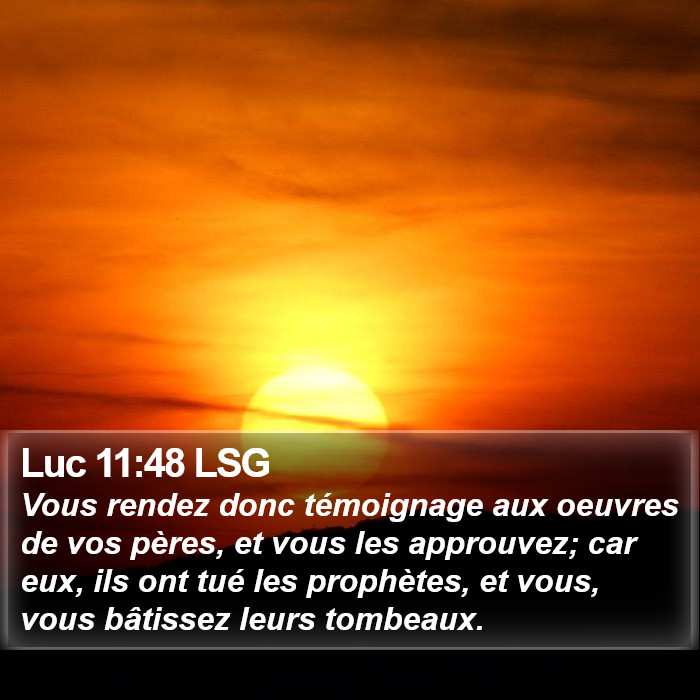 Luc 11:48 LSG Bible Study