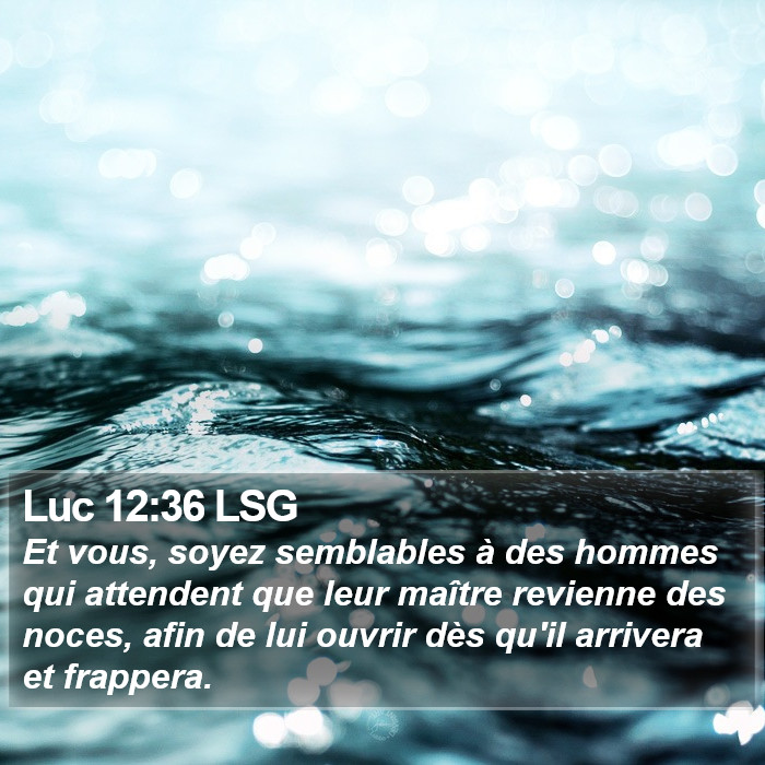 Luc 12:36 LSG Bible Study