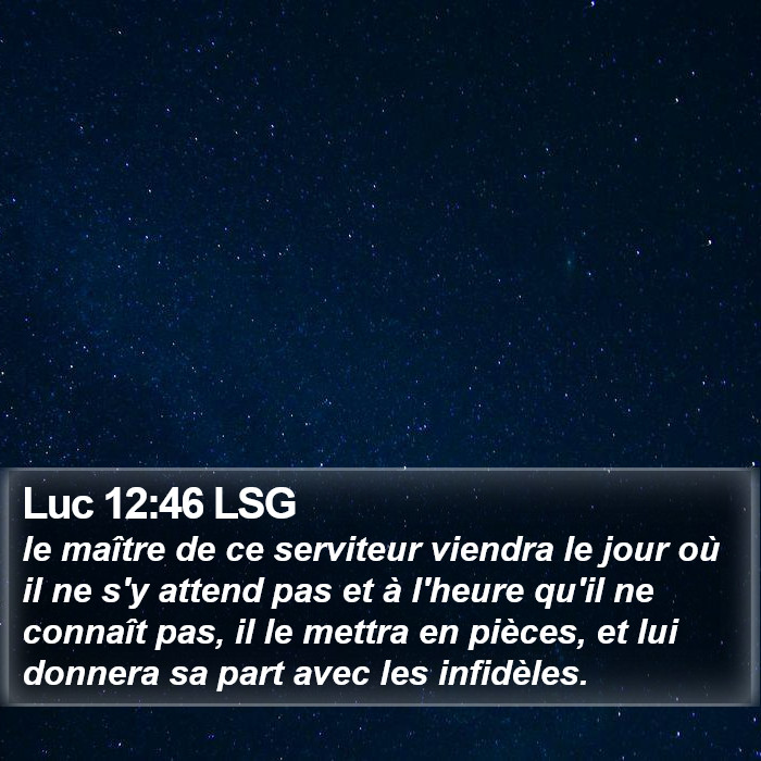 Luc 12:46 LSG Bible Study