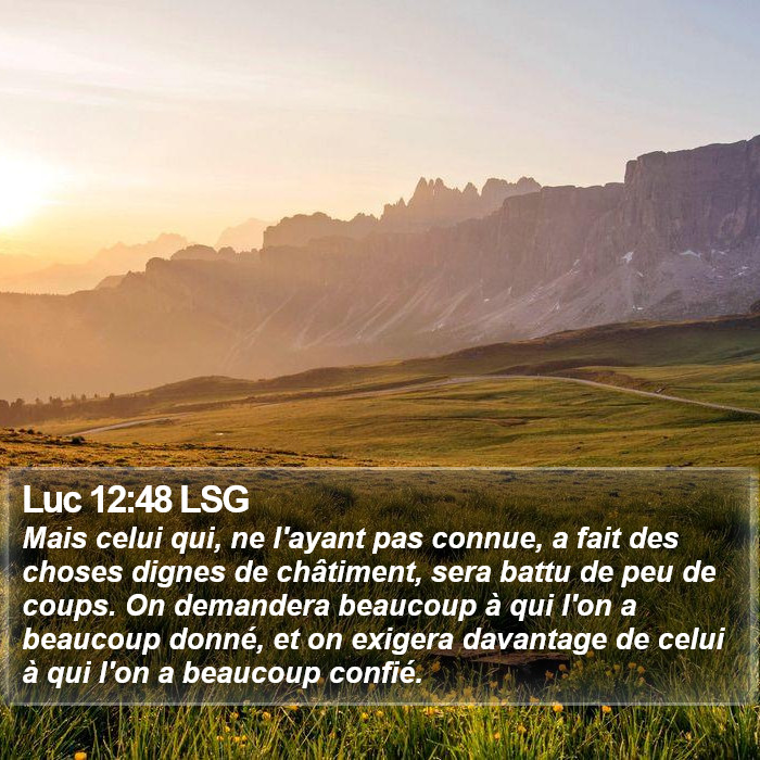 Luc 12:48 LSG Bible Study