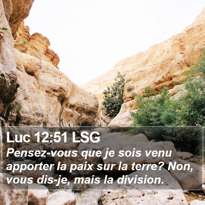 Luc 12:51 LSG Bible Study