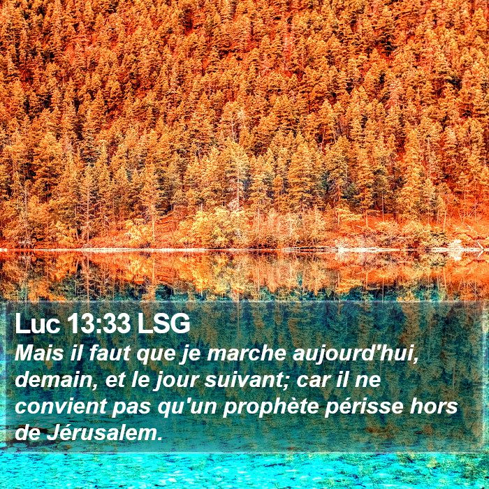 Luc 13:33 LSG Bible Study