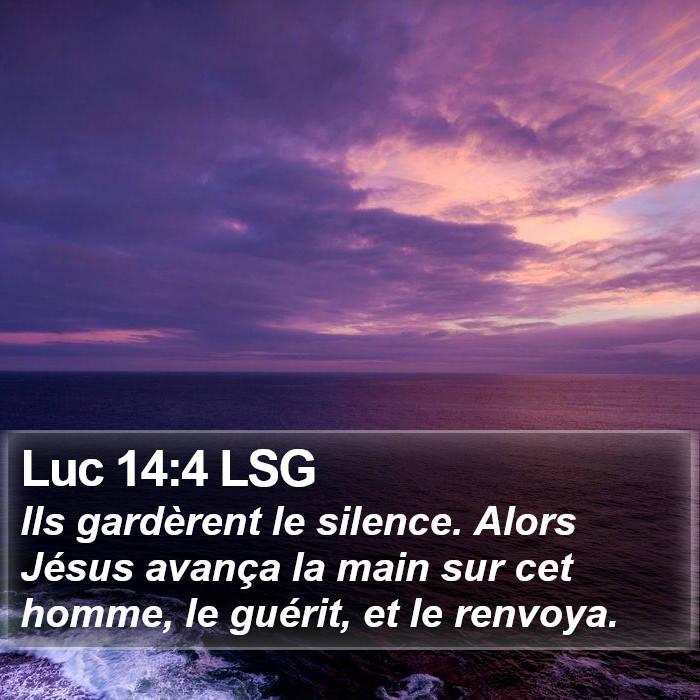 Luc 14:4 LSG Bible Study