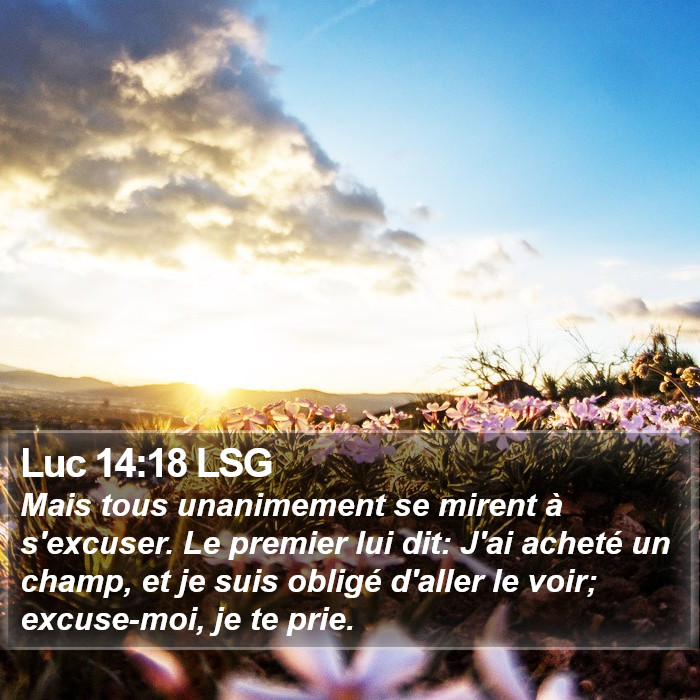 Luc 14:18 LSG Bible Study