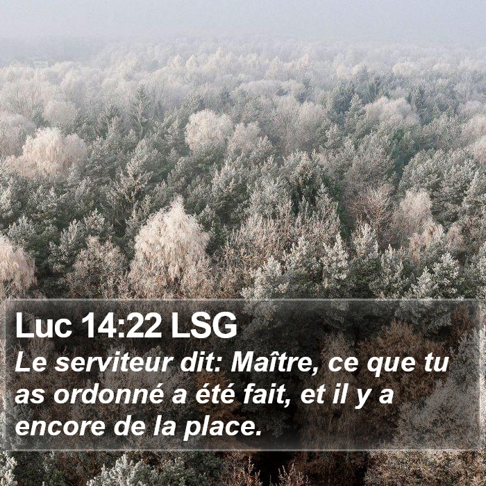 Luc 14:22 LSG Bible Study