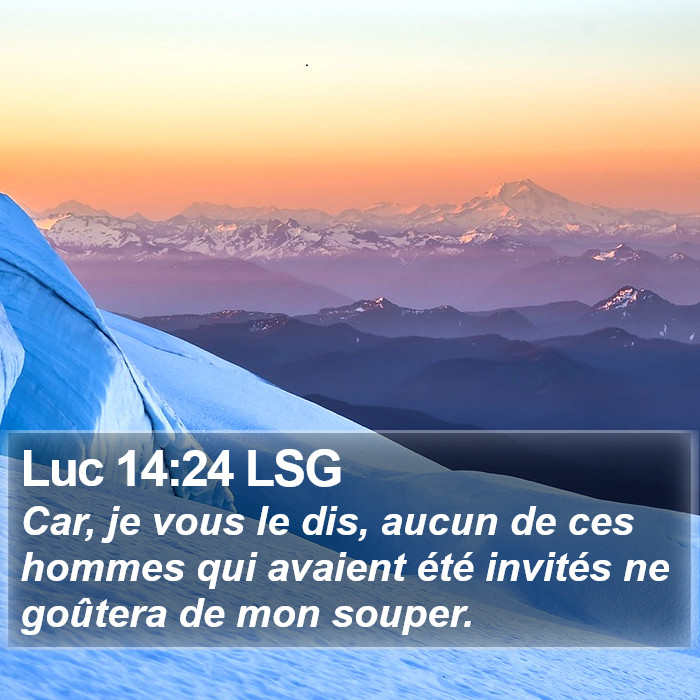 Luc 14:24 LSG Bible Study