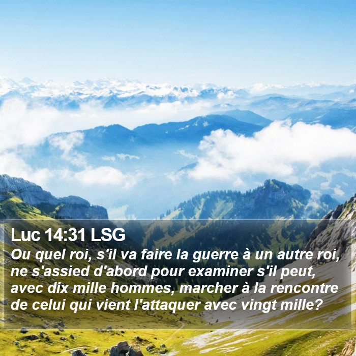 Luc 14:31 LSG Bible Study