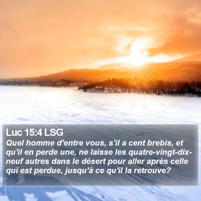 Luc 15:4 LSG Bible Study