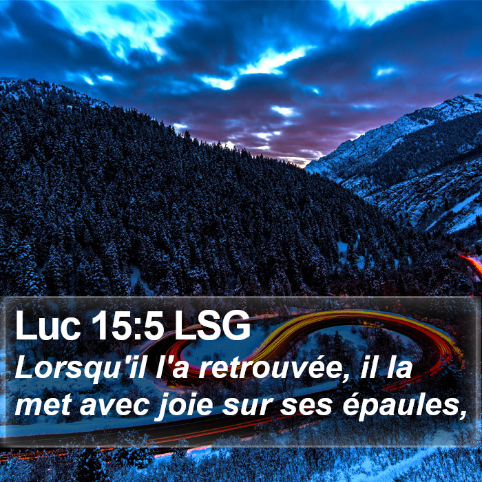 Luc 15:5 LSG Bible Study