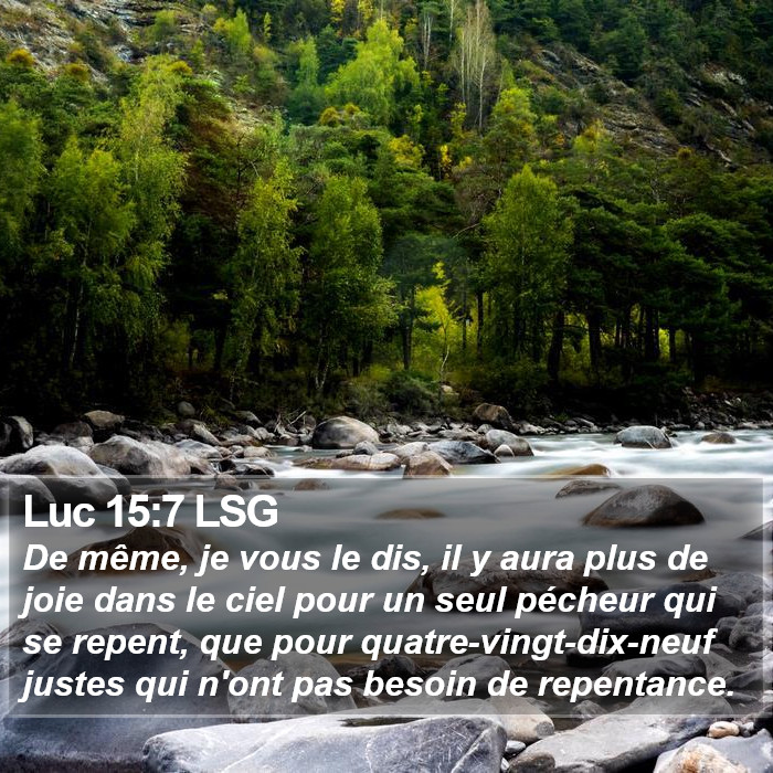 Luc 15:7 LSG Bible Study