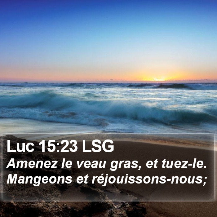 Luc 15:23 LSG Bible Study