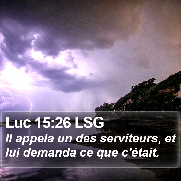 Luc 15:26 LSG Bible Study