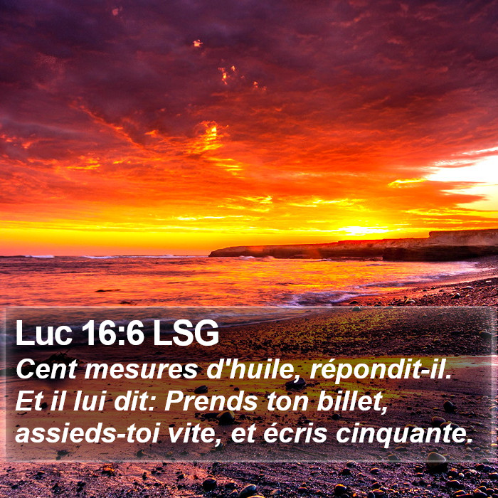 Luc 16:6 LSG Bible Study