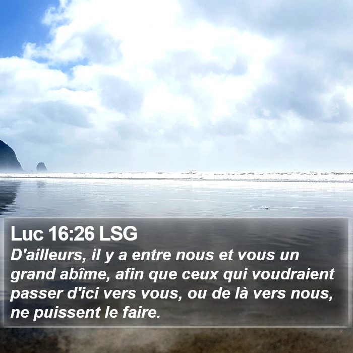 Luc 16:26 LSG Bible Study