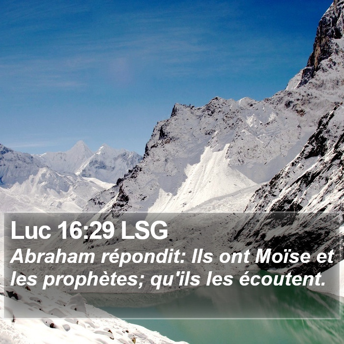 Luc 16:29 LSG Bible Study