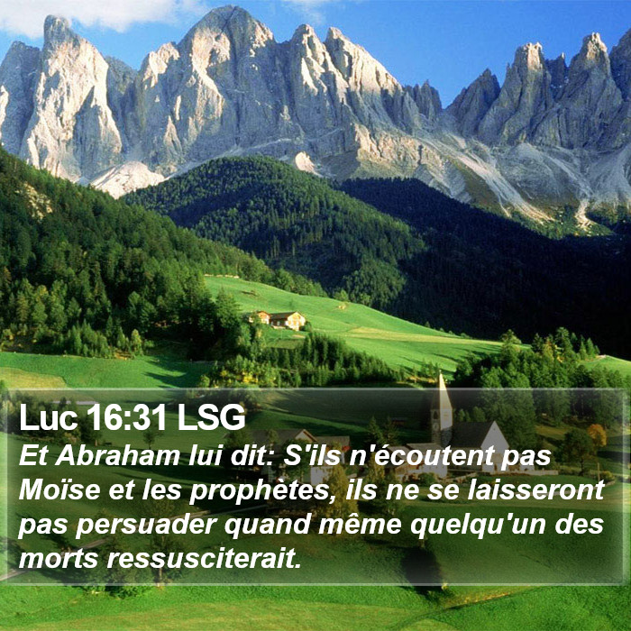 Luc 16:31 LSG Bible Study