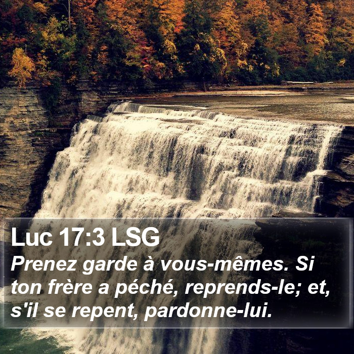 Luc 17:3 LSG Bible Study