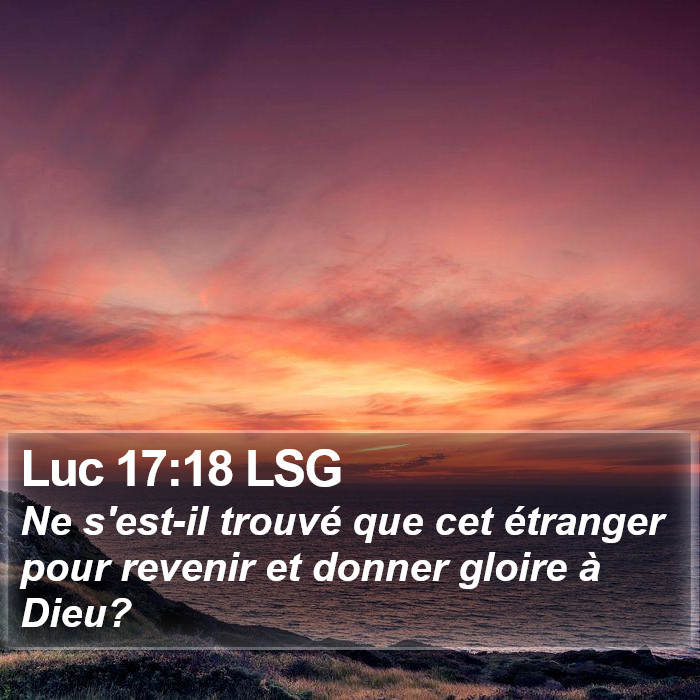 Luc 17:18 LSG Bible Study