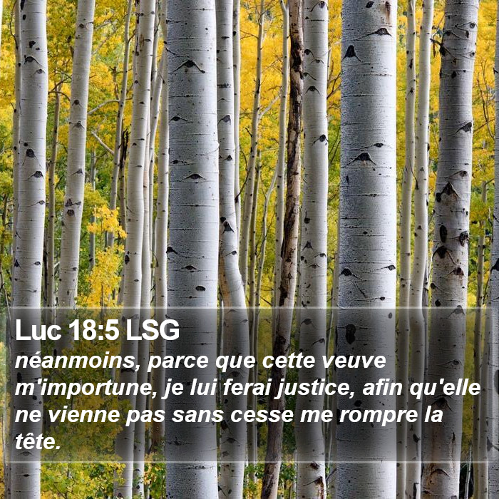 Luc 18:5 LSG Bible Study