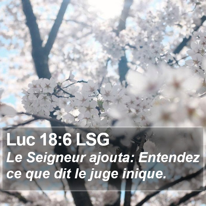 Luc 18:6 LSG Bible Study