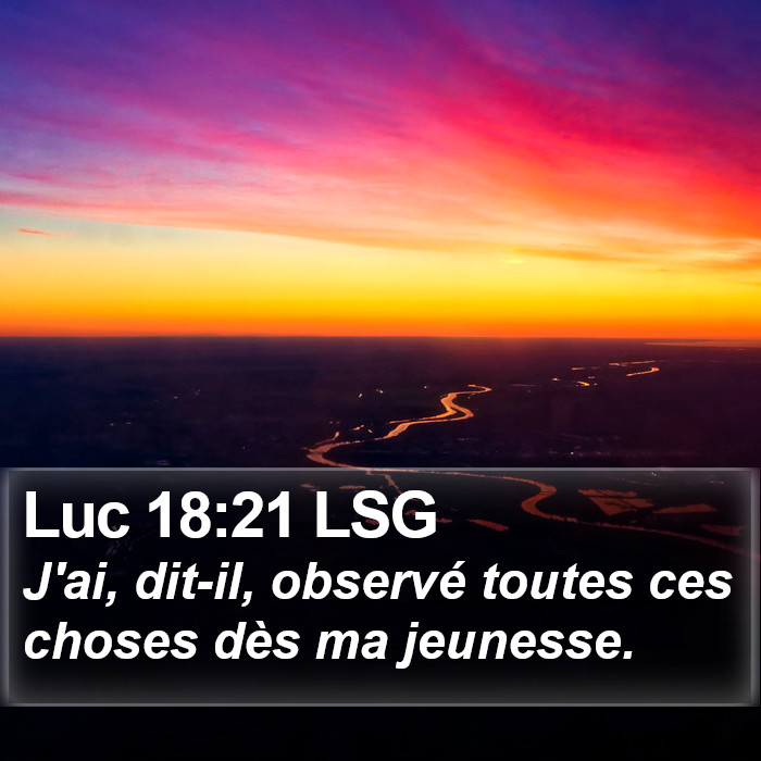 Luc 18:21 LSG Bible Study