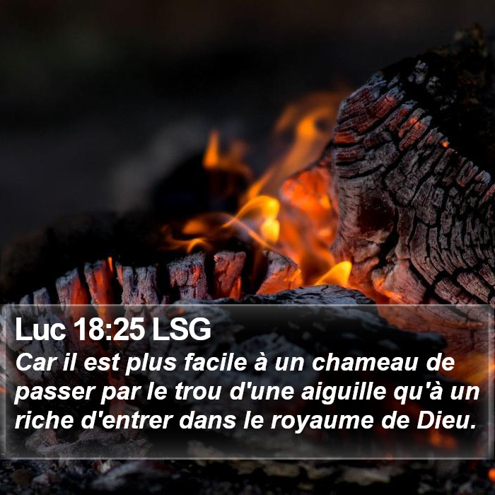 Luc 18:25 LSG Bible Study