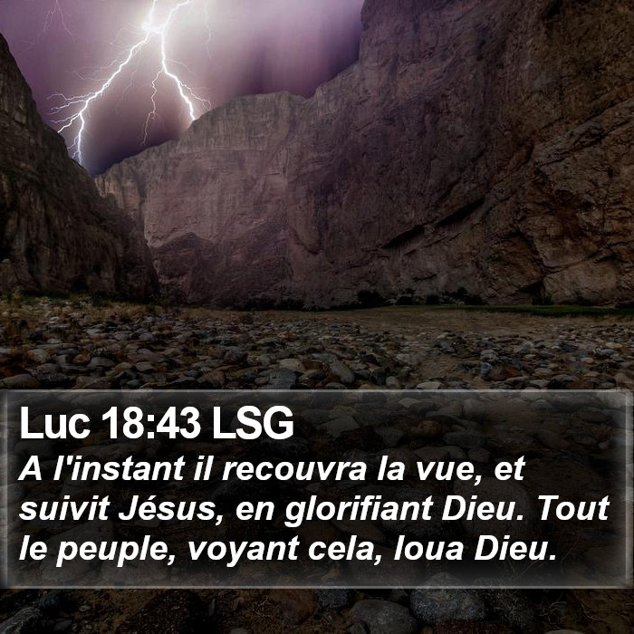 Luc 18:43 LSG Bible Study