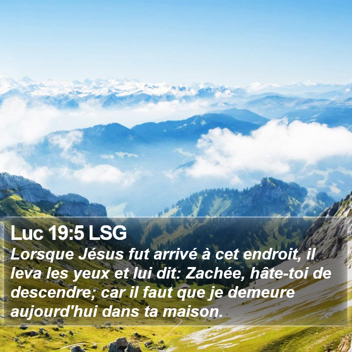 Luc 19:5 LSG Bible Study