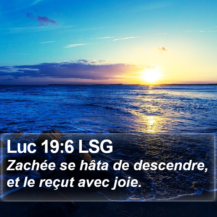 Luc 19:6 LSG Bible Study