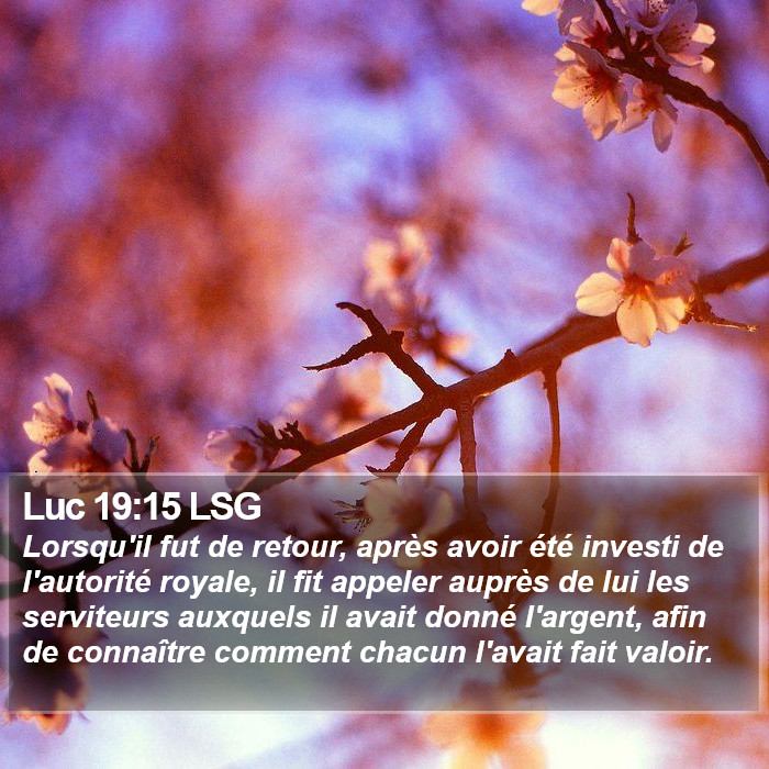 Luc 19:15 LSG Bible Study