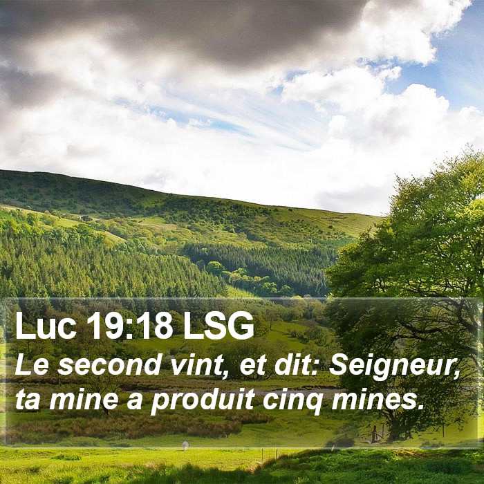 Luc 19:18 LSG Bible Study