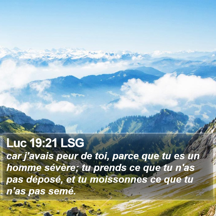 Luc 19:21 LSG Bible Study