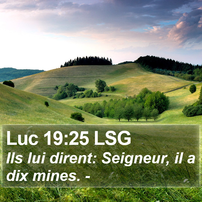 Luc 19:25 LSG Bible Study