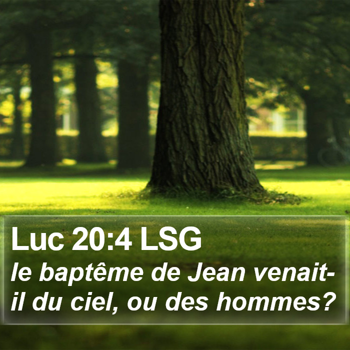 Luc 20:4 LSG Bible Study