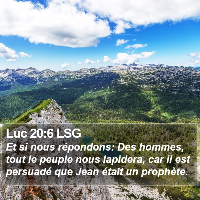 Luc 20:6 LSG Bible Study