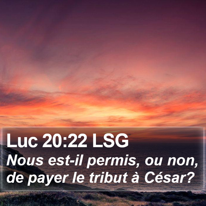 Luc 20:22 LSG Bible Study