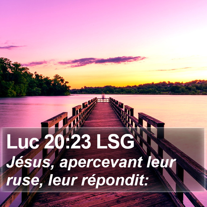 Luc 20:23 LSG Bible Study