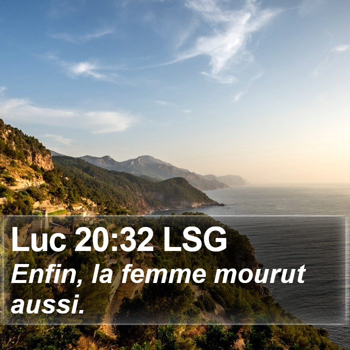 Luc 20:32 LSG Bible Study